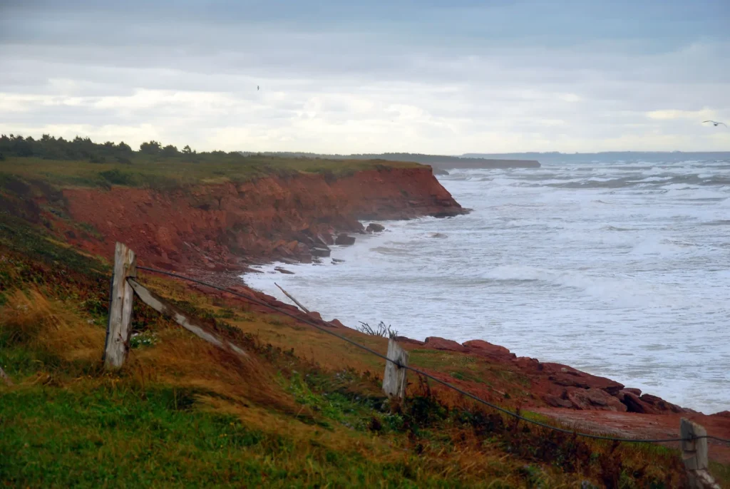 Red sandstone cliffs at Cavendish, Prince Edward Island National Park